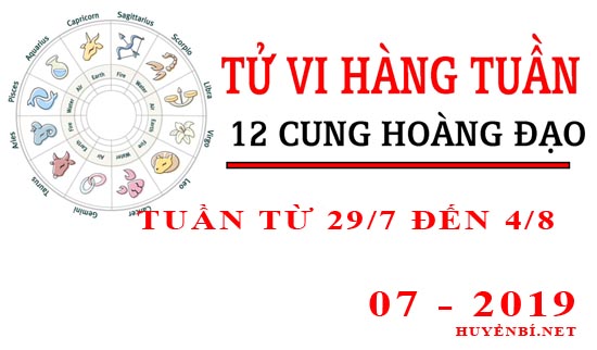 Tử vi tuần mới từ ngày 29/7 - 4/8/2019 của 12 cung hoàng đạo